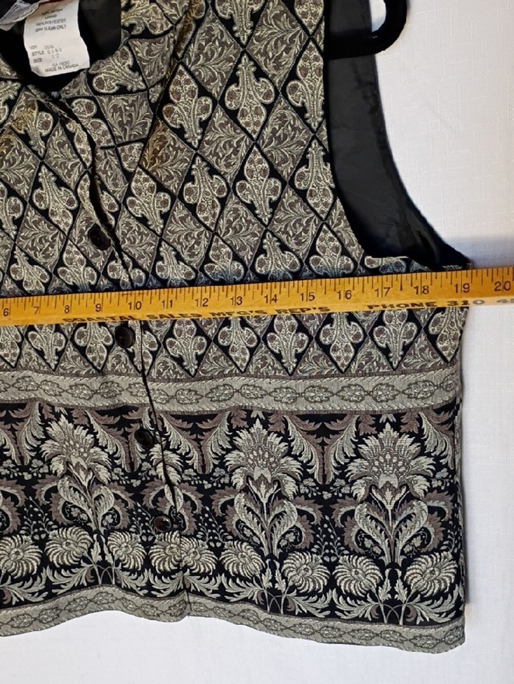L' Amandei By S.p. Altamonte Vintage Women's  Sleeveless Button Vest - Picture 6 of 8